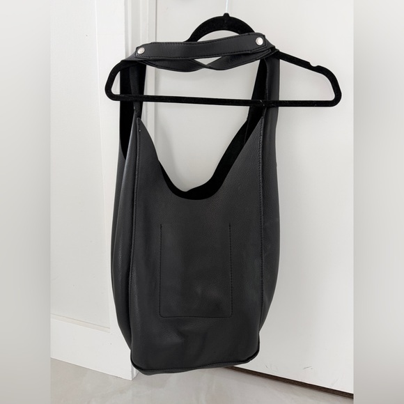 Rag & Bone Logan Black Leather Shopper Tote Shoulder Bag - Picture 2 of 16